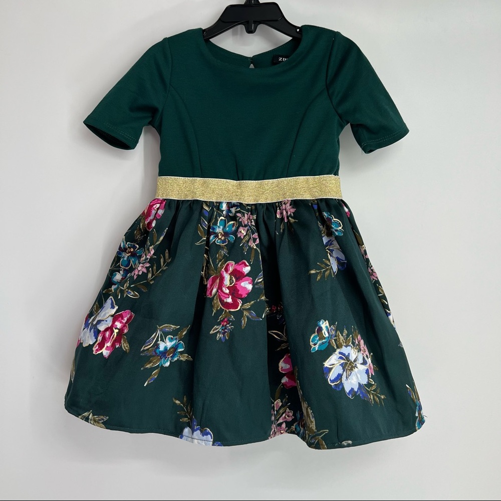Zunie girls flower dress size 4